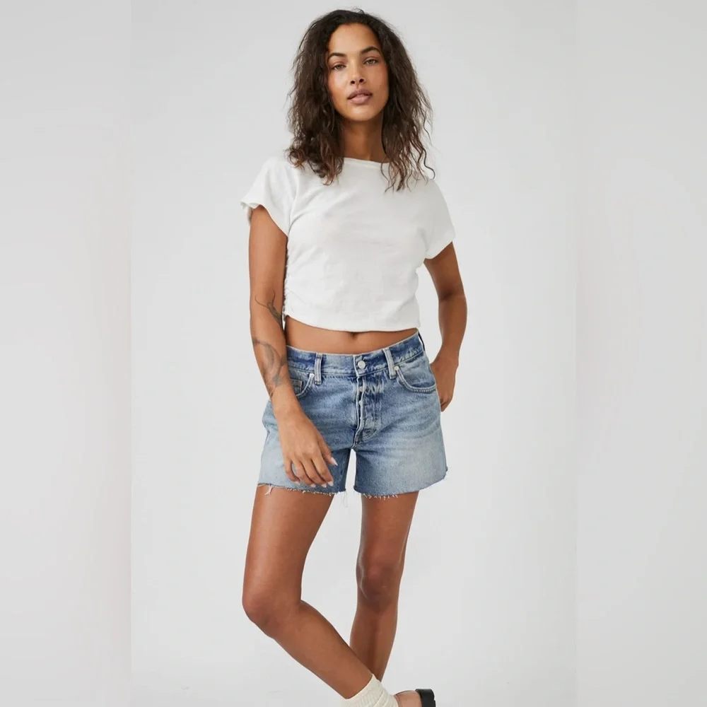 Free People Ivy Mid Rise Shorts - Picture 2 of 7